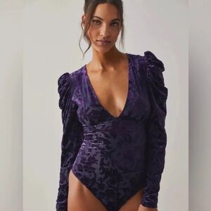 NNW free people purple bodysuit